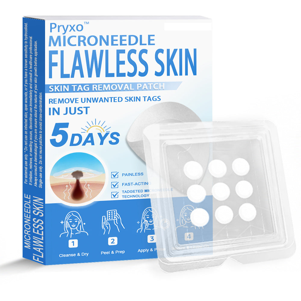 👨‍⚕️ Pryxo™ 2-in-1 Microneedle & Hydrocolloid Patch | Raised Moles,Acne,  Flat Warts & Skin Tags Remover | Improves Wrinkles, Scars & Blemishes | Invisible Pimple Patches for Face & Body
