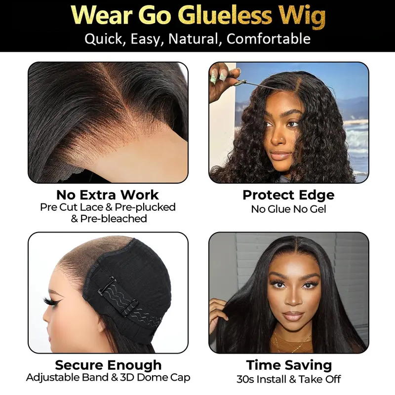 ⚡Sale Happening Now: 50% OFF – 🌷Pre-Cut Lace Wig · Seamless Natural Blend